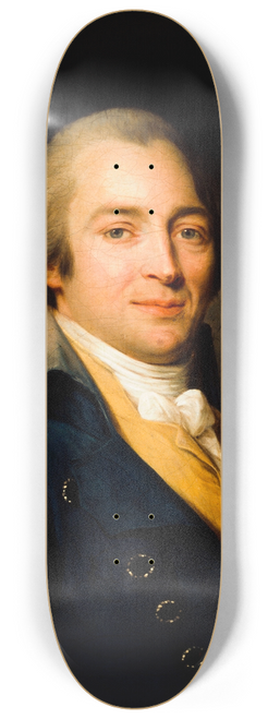 Antoine Vestier - Portrait de John Moore (1729-1802), romancier et mdecin. 8.25 inch art skate deck