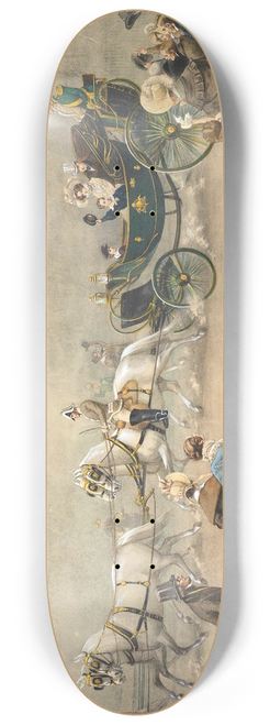 Menci Clement Crni - Their Imperial and Royal Highnesses Archduke Francis Charles and Archduchess Sophie, with their children Francis Joseph and Carl Ludwig in a four-horse carriage 8.25 inch art skate deck