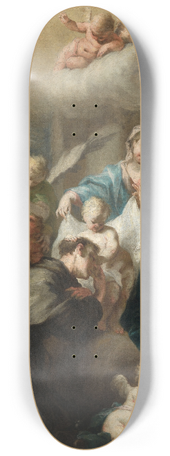 Michelangelo Unterberger - The appearance of the baby Jesus and the Mother of God to St. Antonius von Padua 8.25 inch art skate deck