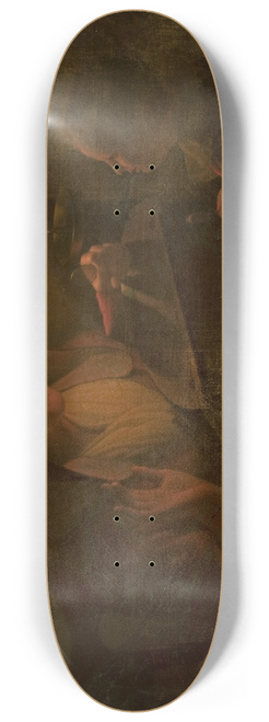 Michiel Versteegh - Figural scene by candlelight 8.25 inch art skate deck