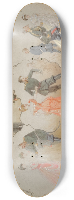 Mihly Zichy - Alexander III At A Court Ball 8.25 inch art skate deck