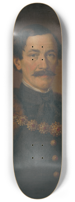 Mikls Barabs - Portrait of Count Teleki Mikls Barabs 8.25 inch art skate deck
