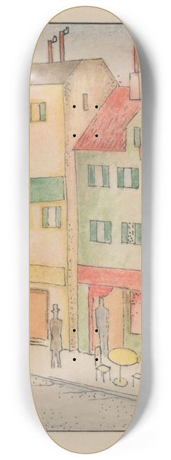 Mikul Galanda - Street with a pastry shop 8.25 inch art skate deck