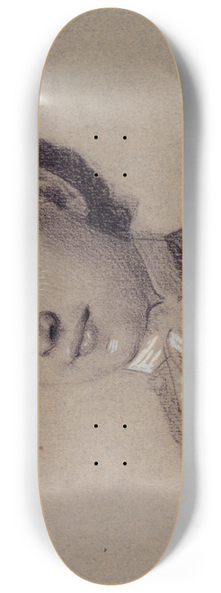 mile-Antoine Bayard - Portrait de Madame Lemercier, actrice du Palais Royal. 8.25 inch art skate deck