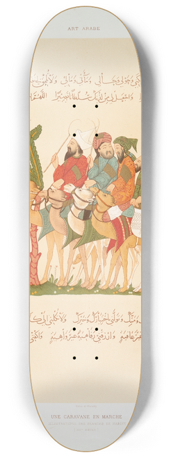 mile Prisse d'Avennes - Une caravan en marche; illustrations des Sances de Hariry (XIIIe. sicle) 8.25 inch art skate deck