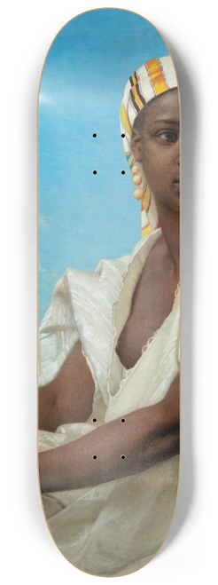 mile Vernet-Lecomte - Portrait of a black woman 8.25 inch art skate deck