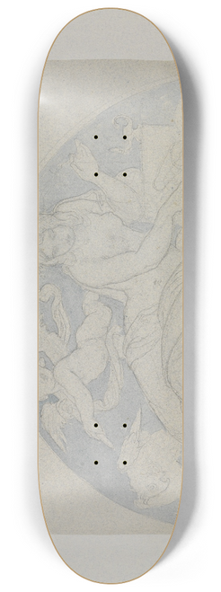 Moritz von Schwind - Allegorie der Mathematik 8.25 inch art skate deck