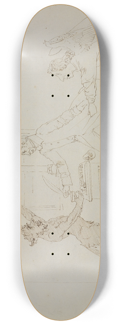 Moritz von Schwind - Der Architekt Heinrich Hbsch verschreibt sich dem Teufel 8.25 inch art skate deck