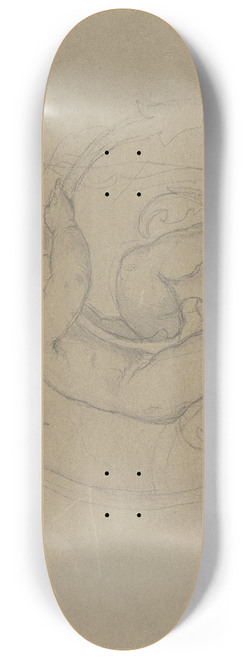 Moritz von Schwind - Putto zwischen Ranken, schlafend 8.25 inch art skate deck