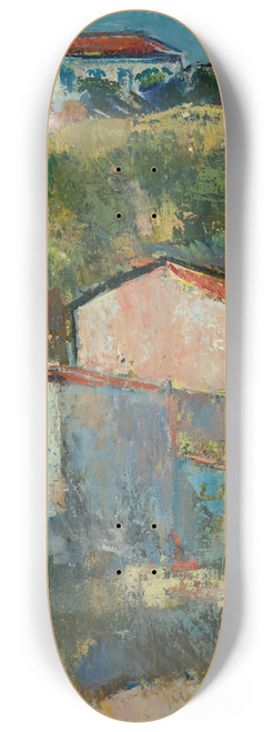 Anton Faistauer - Huser Am Hang(Houses On A Slope) 8.25 inch art skate deck