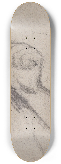 Narcisse-Virgile Diaz de La Pea - Etude de poing gauche ferm 8.25 inch art skate deck