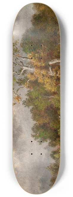 Narcisse-Virgile Diaz de La Pea - Fagotire  lore dun bois prs dune mare 8.25 inch art skate deck