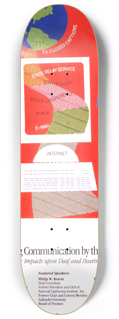 National Institutes of Health - Enhancing communication by the year 2000; how technology impacts upon deaf and hearing communities 8.25 inch art skate deck