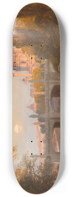 Anton Hlavacek - Blick vom Wienfluss gegen Elisabethbrcke und Karlskirche 8.25 inch art skate deck