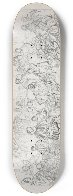 Nicaise De Keyser - Archdukes Albert and Isabella Attend a Lesson by Justus Lipsius 8.25 inch art skate deck