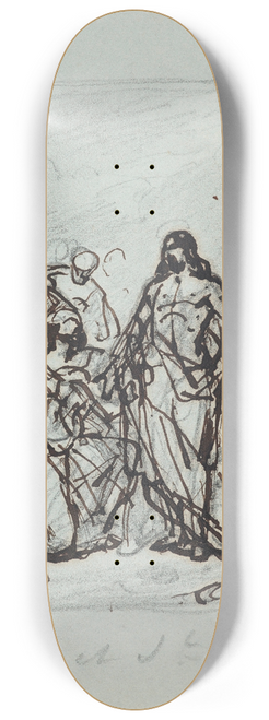 Nicaise De Keyser - Christ and Saint Peter 8.25 inch art skate deck