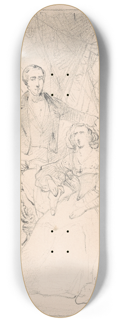 Nicaise De Keyser - Double portrait 8.25 inch art skate deck