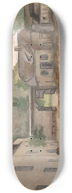 Nicaise De Keyser - Farmyard with Farm 8.25 inch art skate deck