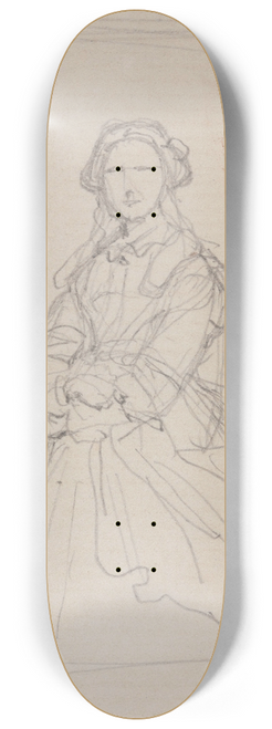 Nicaise De Keyser - Portrait of a Woman 8.25 inch art skate deck
