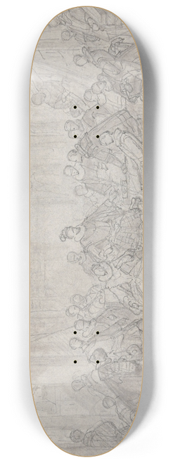 Nicaise De Keyser - The Archdukes Albert and Isabella Visit the Printer Plantin 8.25 inch art skate deck