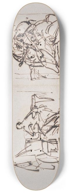 Nicaise De Keyser - Thomas Morus and the Painters Hans Holbein and Lucas van Leyden 8.25 inch art skate deck