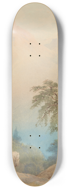 Nicholas Chevalier - Untitled (A view of the Alps) 8.25 inch art skate deck