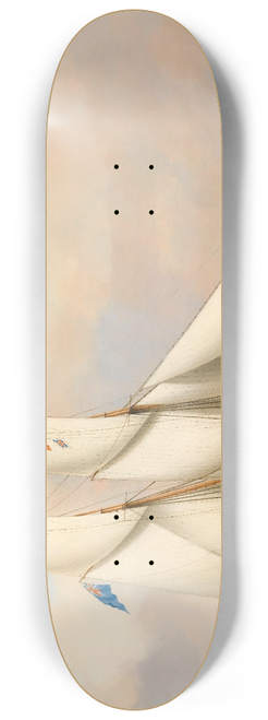 Nicholas Matthew Condy - A Yacht And A Norwegian Coaster In A Storm 8.25 inch art skate deck