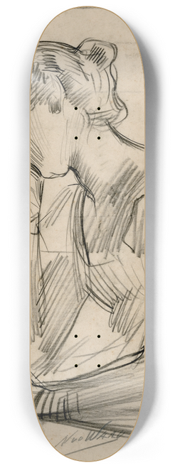 Nicolaas van der Waay - Jonge vrouw in peinzende houding 8.25 inch art skate deck
