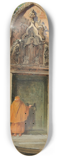 Antonietta Brandeis - Venice, at the gate of the Arco dellAbbazia della Misericordia 8.25 inch art skate deck