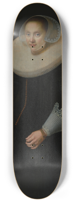 Nicolaes Eliasz. Pickenoy - Portrait of a woman 8.25 inch art skate deck