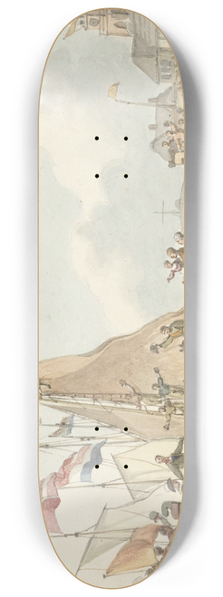 Nicolaes Lodewick Penning - Aankomst van prins Willem Frederik te Scheveningen, 30 november 1813 8.25 inch art skate deck