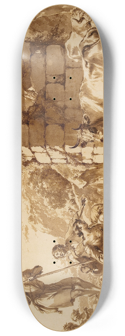 Nicolaes Pietersz. Berchem - Btail  labreuvoir, avec un berger et quatre bergres (Lugt 5) 8.25 inch art skate deck