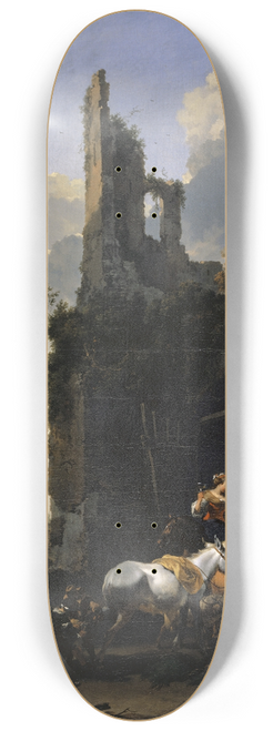 Nicolaes Pietersz. Berchem - Rest in front of a Tavern 8.25 inch art skate deck
