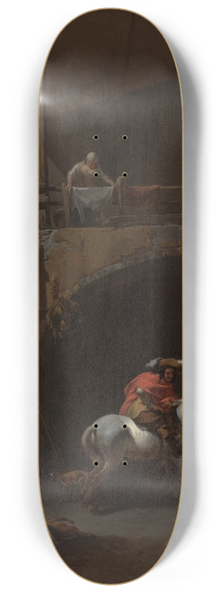 Nicolaes Pietersz. Berchem - The Return from the Hunt 8.25 inch art skate deck