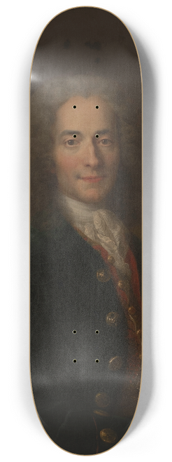 Nicolas de Largillire - Portrait de Voltaire (1694-1778) en 1718 8.25 inch art skate deck