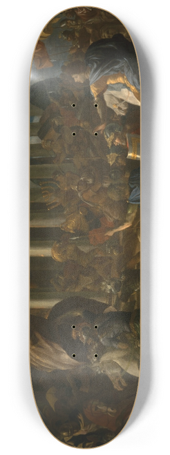 Nicolas Poussin - The Destruction And Sack Of The Temple Of Jerusalem 8.25 inch art skate deck