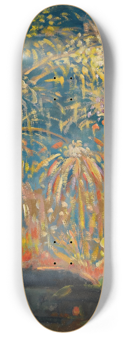 Nikolai Alexandrovich Tarkhov - Fireworks In Nice 8.25 inch art skate deck