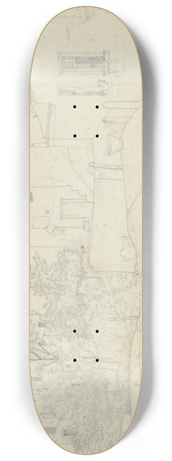 Nikolaus Hoff - Ausblick aus einem Wirtshaus auf die Hinterhfe von Amalfi 8.25 inch art skate deck