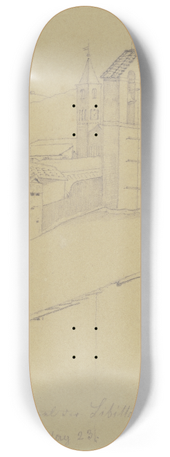 Nikolaus Hoff - Ausblick vom Tempel der Sibylle ber die Dcher von Tivoli 8.25 inch art skate deck