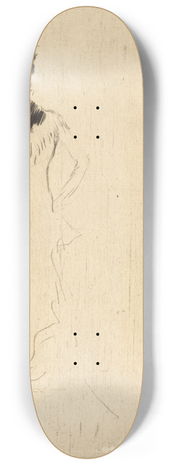 Norbert Goeneutte - Sketch of a Young Lady in Violet (Esquisse de jeune femme a la violette) 8.25 inch art skate deck