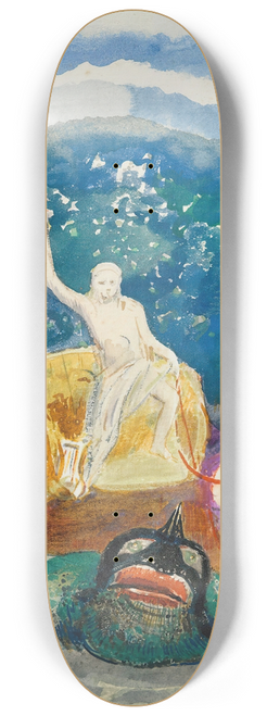 Odilon Redon - Le Monstre Vert (Apollon ChevauchantLe Serpent Python) 8.25 inch art skate deck