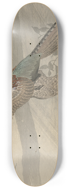 Ohara Koson - Flying pheasant 8.25 inch art skate deck