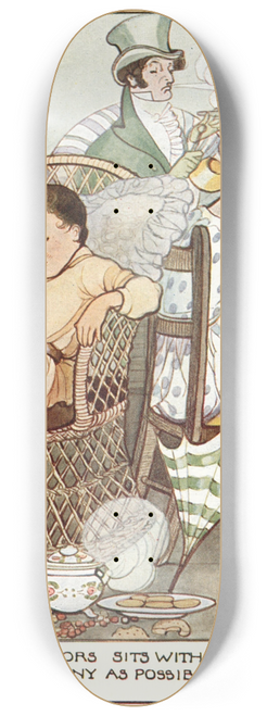 Olive Allen - Each of my visitors sits with his back to as many of the Company as possible 8.25 inch art skate deck