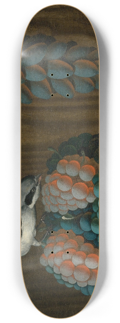 Antonio Leonelli - Still Life Of Grapes With A Gray Shrike 8.25 inch art skate deck