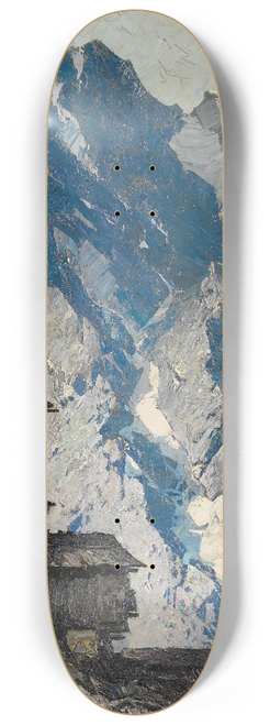 Oskar Mulley - Berghof vor Gletscherlandschaft 8.25 inch art skate deck