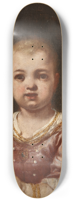Antonio Mercurio Amorosi - Girl Holding a Bunch of Grapes 8.25 inch art skate deck