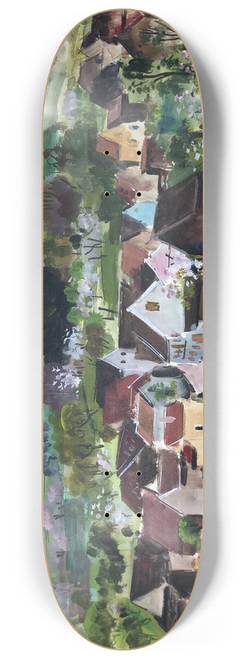 Otto Geigenberger - Die Bergfeste Dilsberg bei Heidelberg 8.25 inch art skate deck