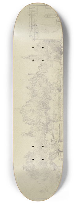 Otto Scholderer - Flachsfeld in Neusalz an der Oder 8.25 inch art skate deck