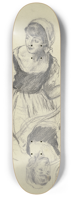 Otto Scholderer - Kniende vor einer Kiste aus der Vorbereitung zum Kostmball 8.25 inch art skate deck