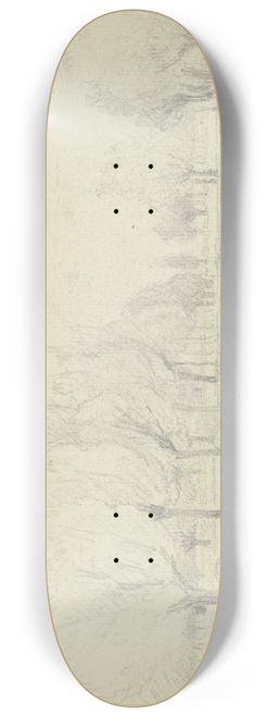 Otto Scholderer - Meadow with trees 8.25 inch art skate deck